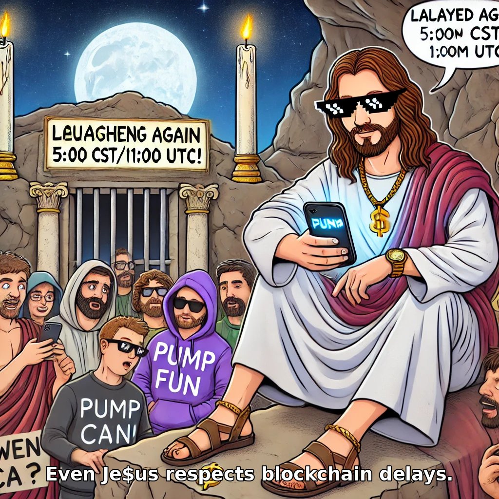 MemeHasRisen's tweet photo. $RISEN is officially launching today at 5:00 PM CST / 11:00 PM UTC on https://t.co/8yB9OGFHnr.
The tomb stayed sealed… but only for a little longer.

Pixel-shaded Je$us. Candlestick miracles. Full lore.

Only the faithful pump. https://t.co/GdH5l6v1qS