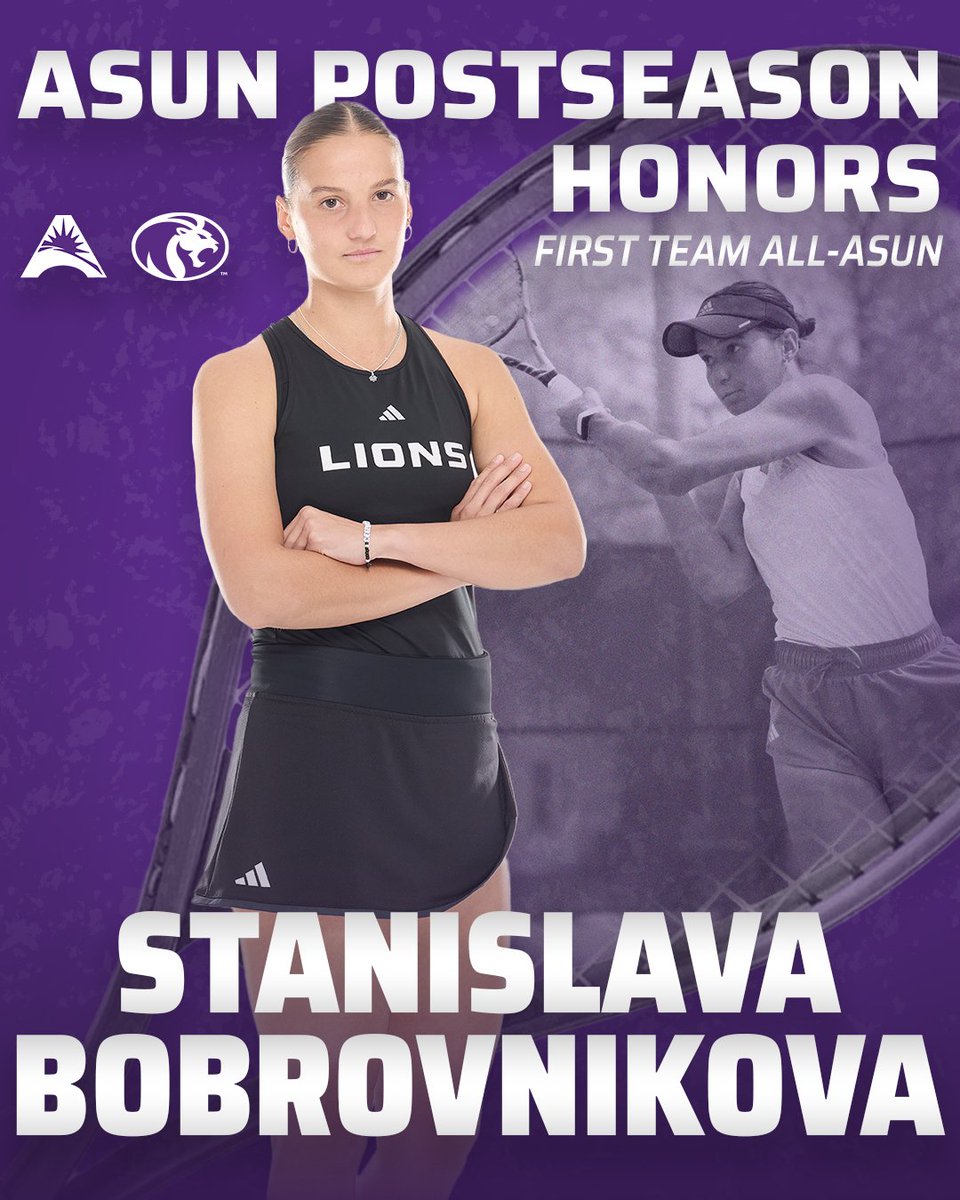 Doubles Pair of the Year ✅
One First Team All-ASUN selection ✅
Co-Coach of the Year ✅

Women's Tennis was well represented in this year's <a href="/ASUNSports/">Atlantic Sun Conference</a> Postseason Awards! 

#RoarLions🦁