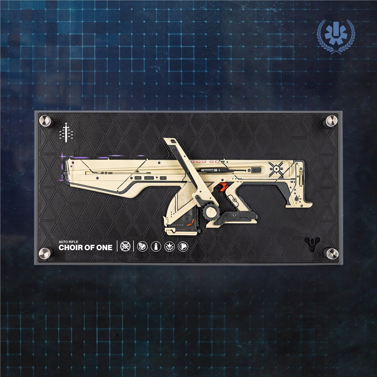 Celebrate acquiring your new exotic with the Bungie Rewards Exotic Armory Collection. Weapon replicas of the Choir of One, Slayer's Fang, and Barrow Dyad are the perfect additions to your gaming decor at home. 

⚔️ bung.ie/4h0WYGh