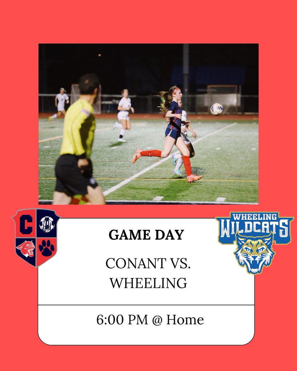 Cougars host the Wildcats @ 6pm!

JV2 &amp; Freshmen are both at Wheeling @ 5:15pm

No JV1 game

This is also be soccer’s “Gray Game” in our of Sam Gadomski. More information below or <a href="/ConantSoftball/">Conant Softball🐾</a> 

🙏 Thank you all for your support in the fight against brain cancer #SammieStrong