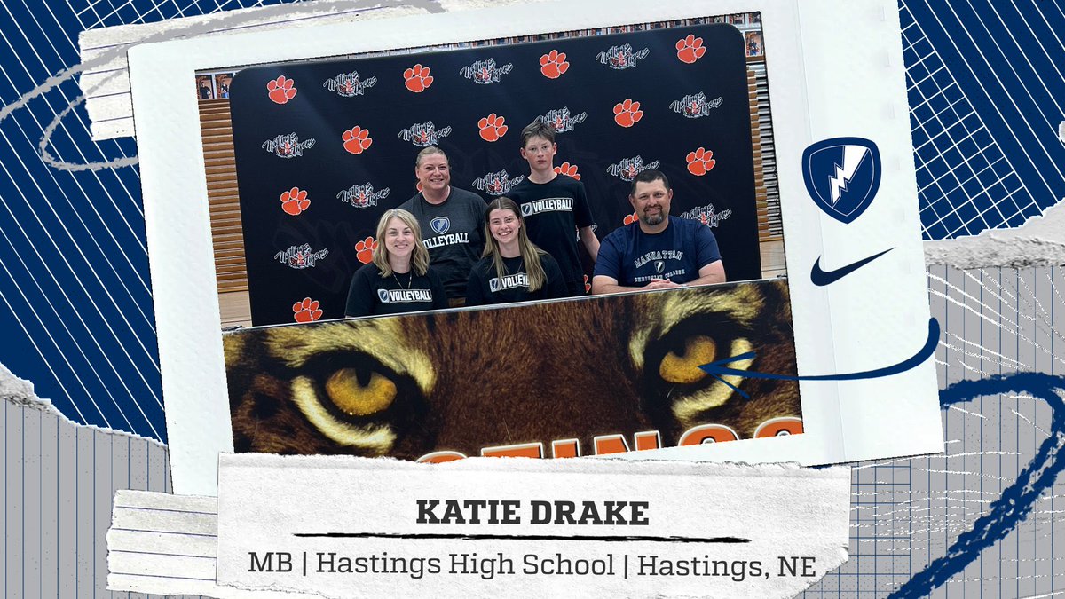 SIGNED!! Welcome Katie Drake, a middle blocker from Hastings, NE to the Thunder Volleyball family! #rollthunder