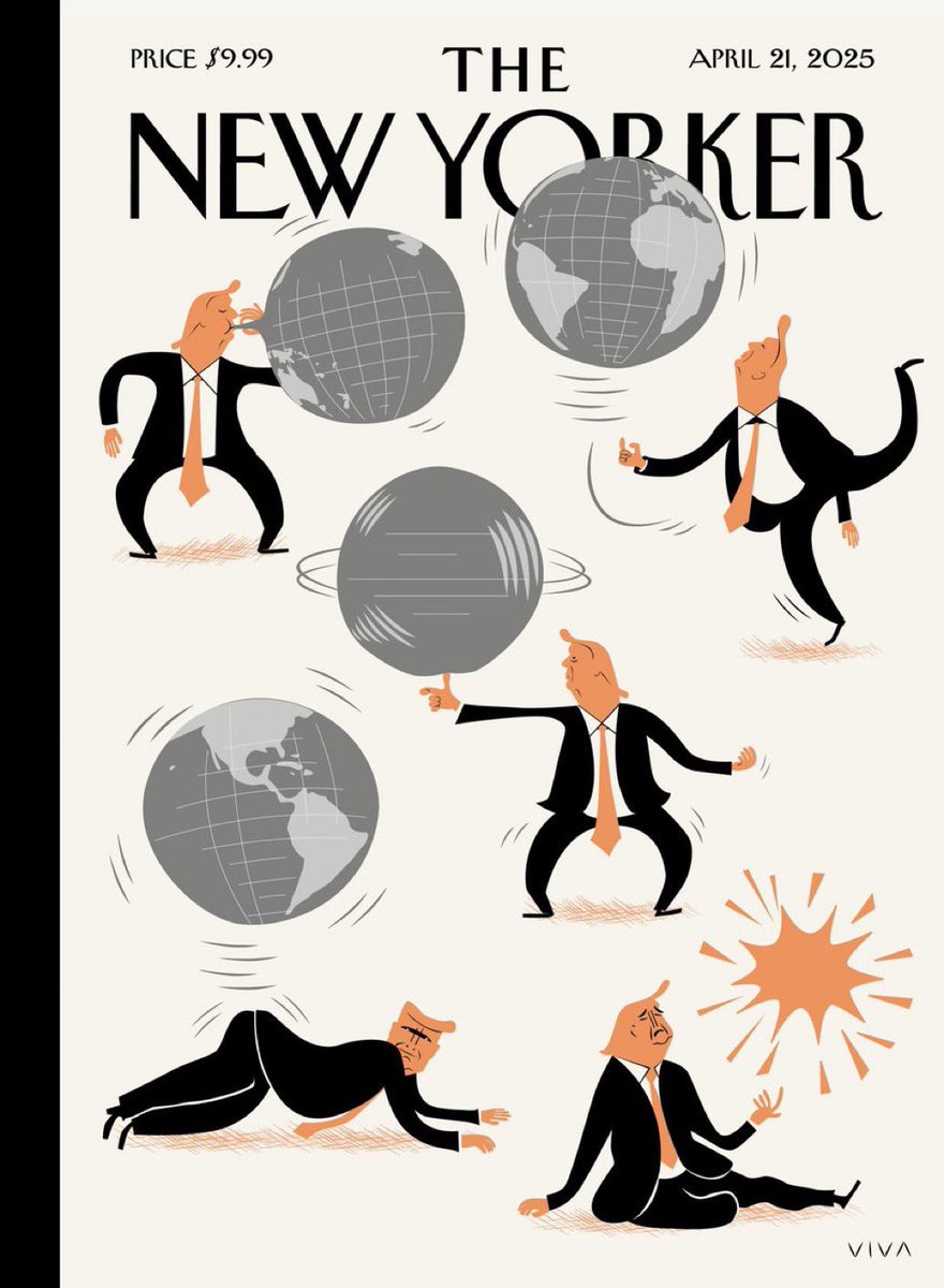 Aquí la gran portada de Frank Viva. Dice que ha intentado “retratar los sentimientos que embargan a cualquiera que siga las noticias que llegan de la Casa Blanca”.