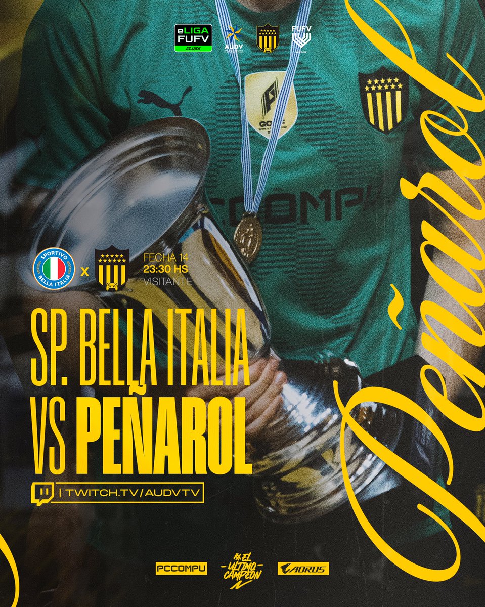 🟡⚫️ ¡HOY JUEGA #PEÑAROL!

🆚 La Carreta
🆚 Sp. Bella Italia
🏆 eLiga FUFV
🕗 23:00 horas

#CarboneroVirtual