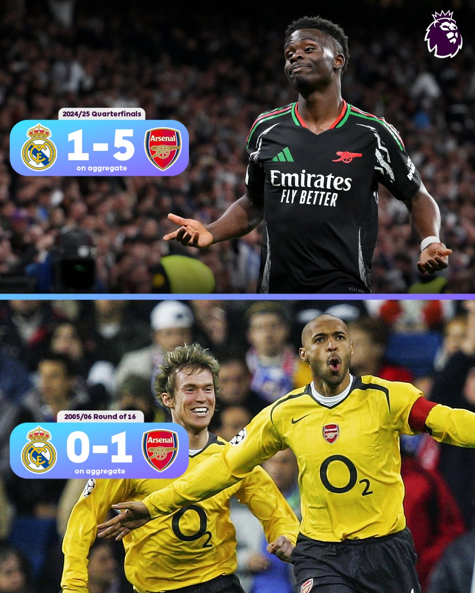 PLinUSA's tweet image. Knocking out Real Madrid in the Champions League isn't for everyone ๐คทโโ๏ธ
Arsenal are now 2-for-2 โ