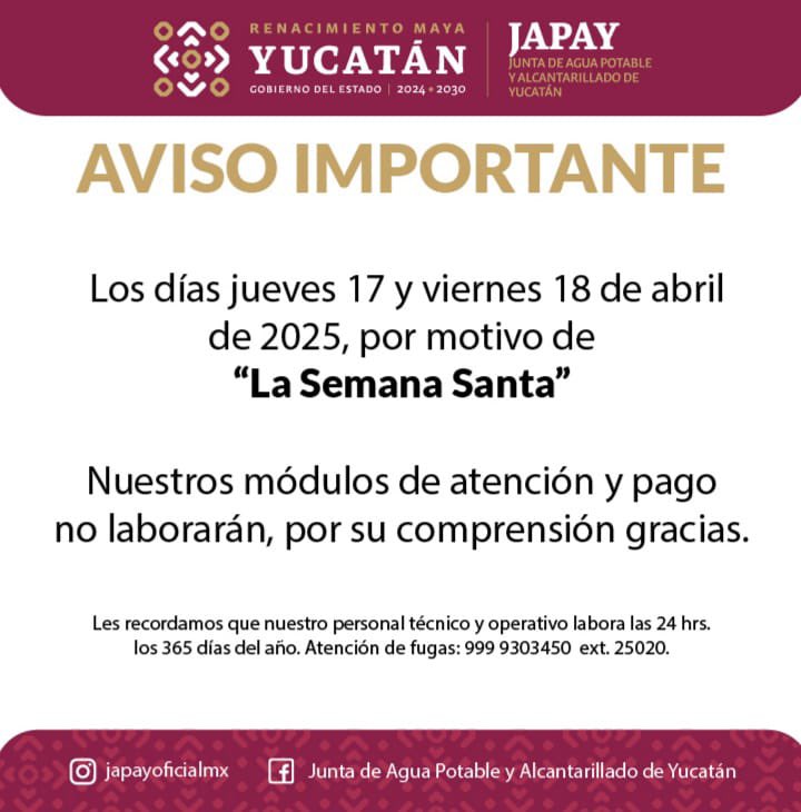 Junta de Agua Potable y Alcantarillado de Yucatán tweet media