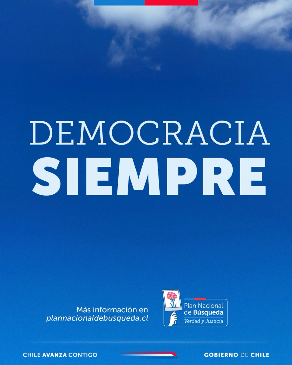 El #PlanNacionalDeBúsqueda es una política pública permanente del Estado de Chile, orientada a esclarecer las circunstancias de desaparición y/o muerte de quienes fueron víctimas de desaparición forzada entre 1973 y 1990 plannacionaldebusqueda.cl🌹