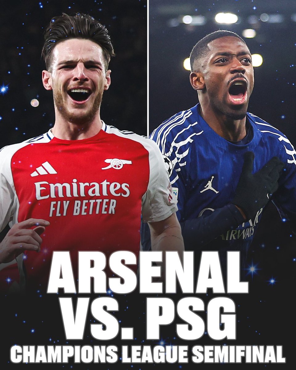 ARSENAL VS. PSG IN THE SEMIFINALS!

A TRIP TO MUNICH FOR THE FINAL IS ON THE LINE 🥶🥶🥶