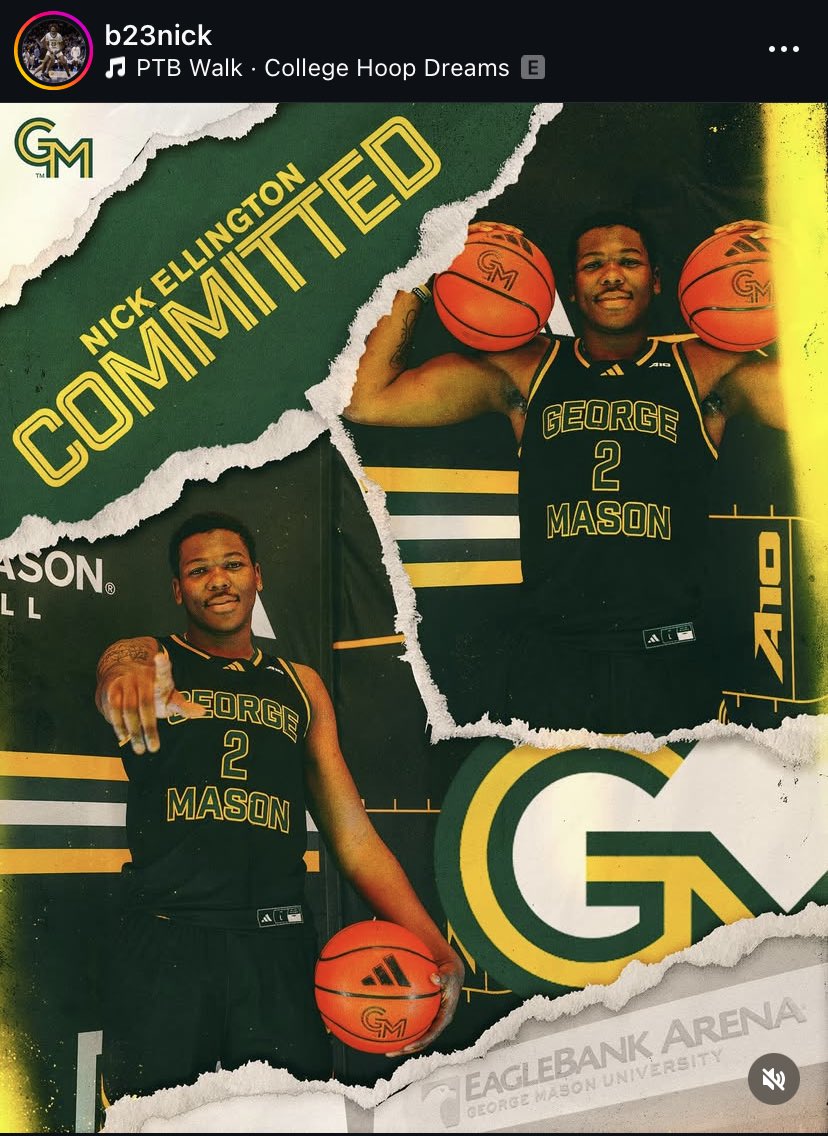 GMURecruiting's tweet image. ๐ฐ๐ป๐๐๐๐๐๐ ๐ป๐๐๐๐๐๐ฐ
Following his visit this weekend, George Mason has earned the commitment of Nick Ellington.
The 6โ7 235lb F comes to Fairfax from Murray St where he averaged 9.9ppg & 5.4rpg last season.
Patriots adding a consistent front court presence.