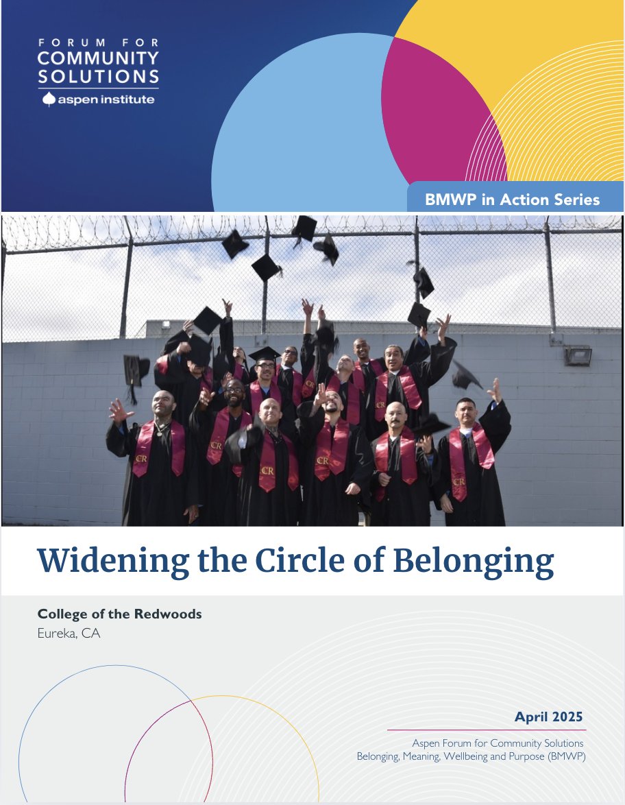 Forum for Community Solutions (@aspenfcs) on Twitter photo Today's Featured BMWP Case Study: Widening the Circle of Belonging explores how <a href="/redwoodstweets/">College of the Redwoods</a> is taking its educational offerings into a place that most colleges choose not to operate: Pelican Bay State Prison — a “supermax” institution.
Learn More:
aspencommunitysolutions.org/collegeofthere… Today's Featured BMWP Case Study: Widening the Circle of Belonging explores how <a href="/redwoodstweets/">College of the Redwoods</a> is taking its educational offerings into a place that most colleges choose not to operate: Pelican Bay State Prison — a “supermax” institution.
Learn More:
aspencommunitysolutions.org/collegeofthere…