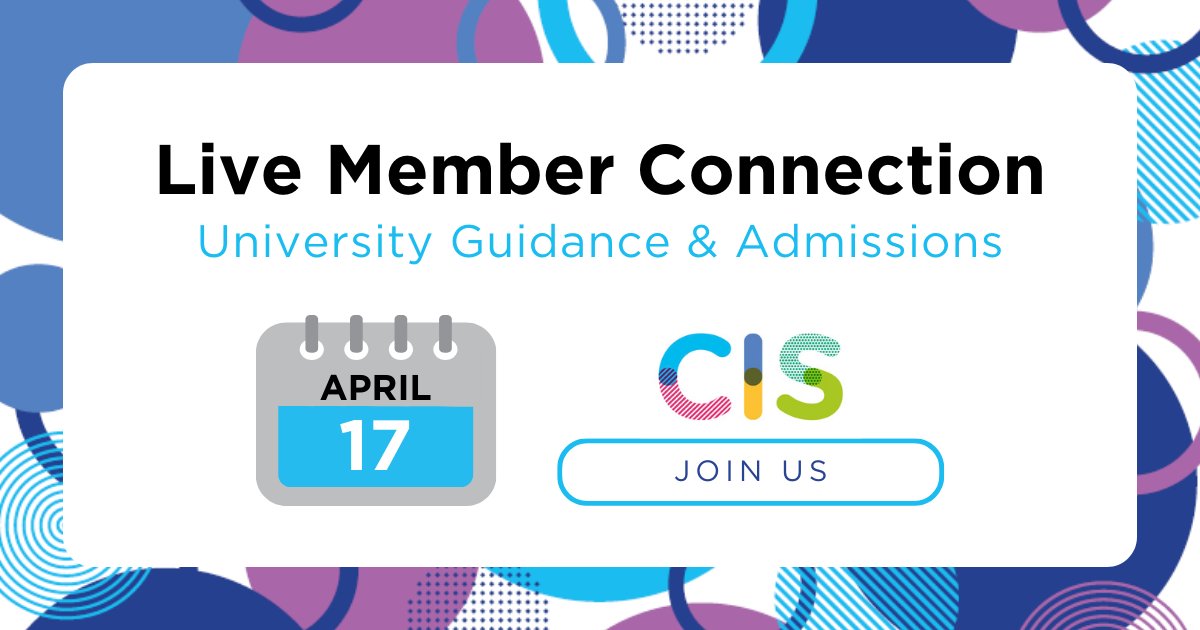 CISEducation's tweet image. CIS Live Member Connections provide an excellent opportunity to network with your peers and delve into topics crucial to your profession. Join us tomorrow for our next Live Member Connection! CIS members can register now in the CIS Community portal: cois.org/log