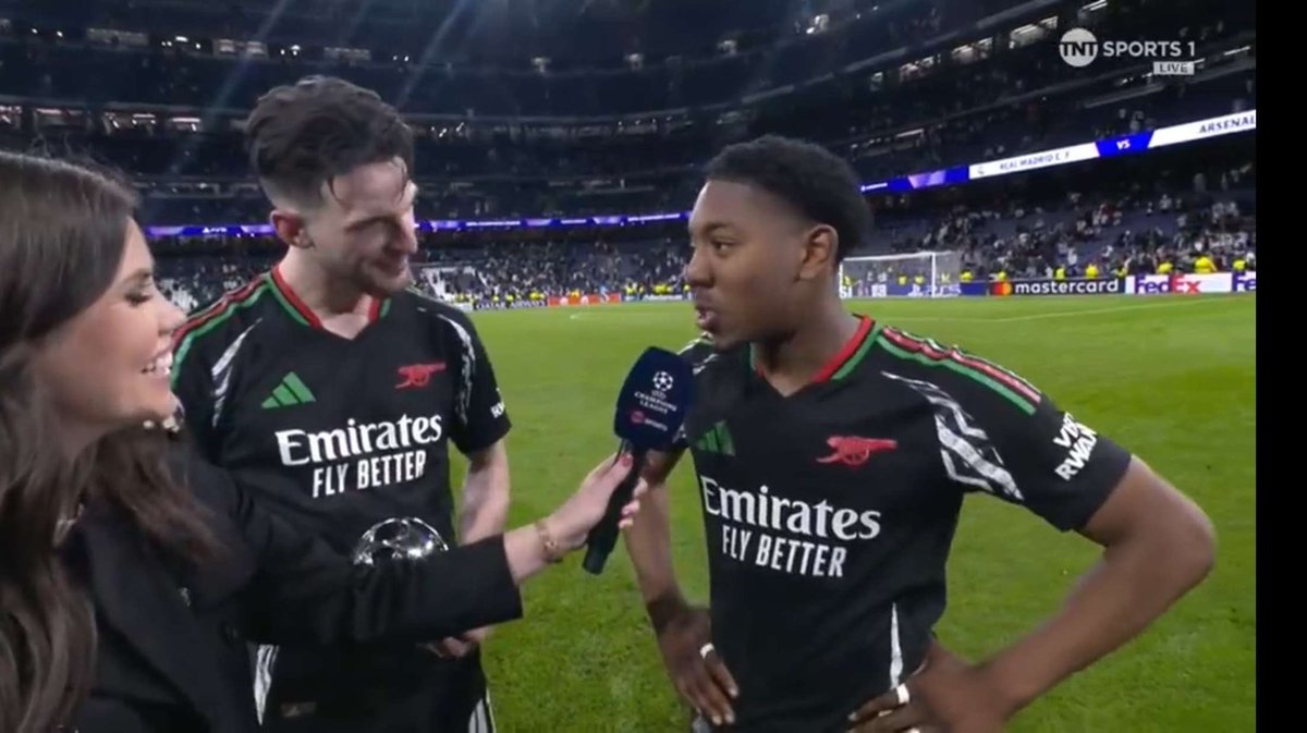 0de11_'s tweet photo. 👀🎙️”Myles, you have just knocked out and beaten Madrid at the Santiago Bernabéu, tell me what you are thinking”

“Unreal. Lost for words”

“Earlier in the season we got told to stay humble and we listened”

THIS IS FOOTBALL HERITAGE 😭♥️😭 https://t.co/fUSLFMtKWt