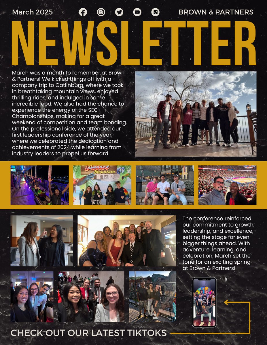 brownpartnerssc's tweet image. March was one for the books at Brown &amp;amp; Partners! From mountain views in Gatlinburg to game-changing insights at our first leadership conference of the year, we balanced adventure, growth, and celebration all month long! 🌄
-
#leadershipdevelopment #teamgrowth #marchrecap