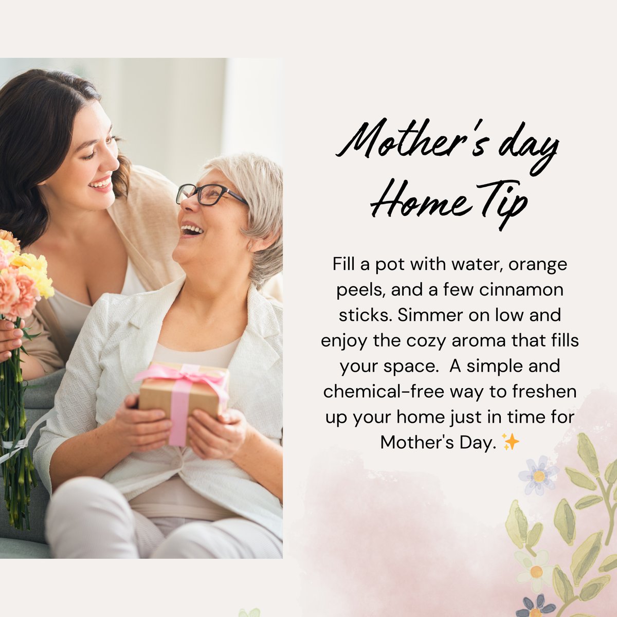 BeckyRealtor87's tweet photo. Want your home to smell fresh and inviting for Mom’s special day? 🏡✨

Check out this simple DIY: simmer lemon slices, rosemary, and a splash of vanilla for a cozy, all-natural scent she’ll love!

#hometip #cleaningtips #jgrealtor #realestate #rebecarecio #rebecajgrealtor https://t.co/k8WFv7ffQF