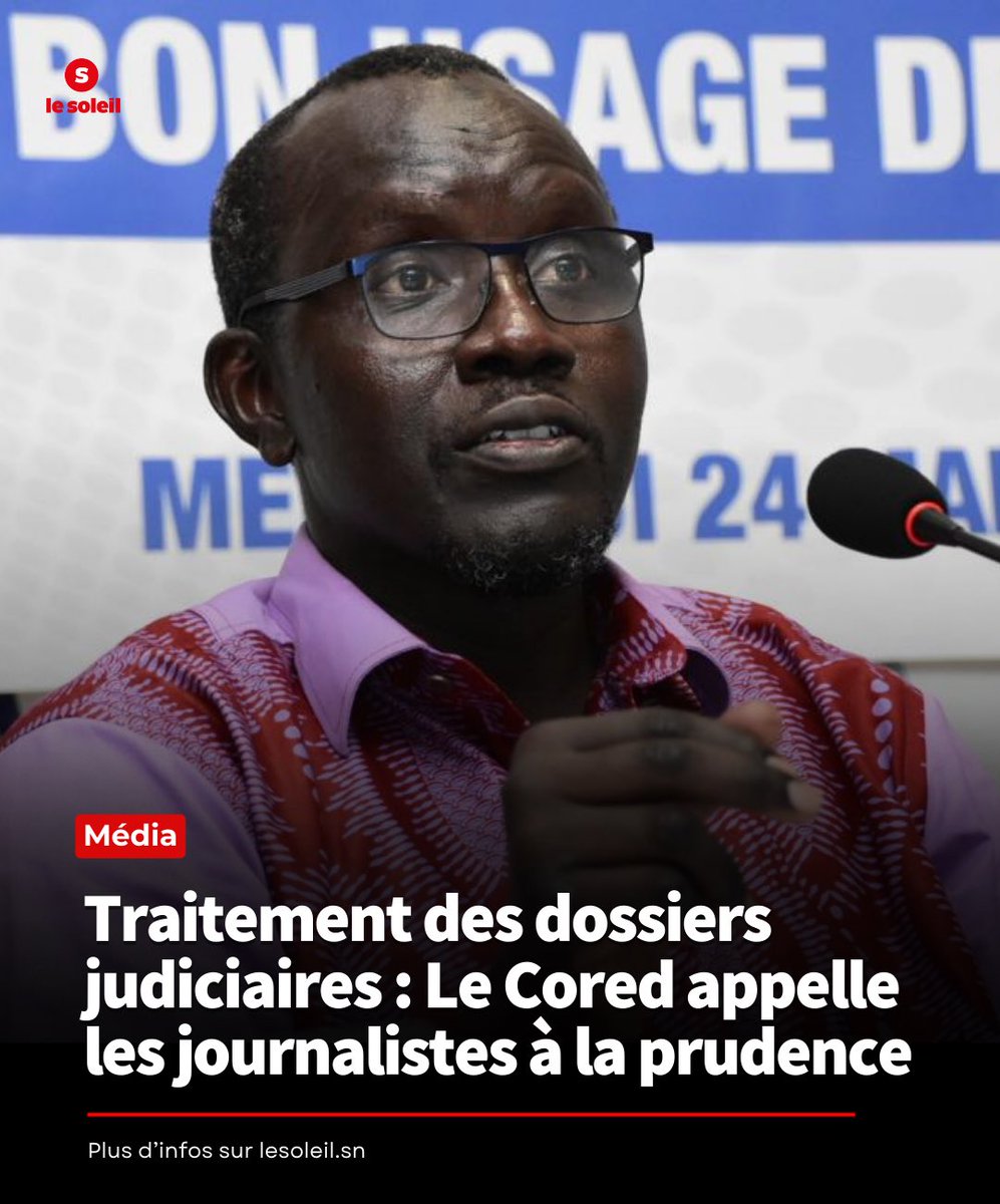 LeSoleilonline's tweet image. Le Conseil pour l’observation des règles d’éthique et de déontologie dans les médias (Cored) a, dans un communiqué, invité les consœurs et confrères à traiter « avec discernement et beaucoup de prudence » les affaires judiciaires.

Plus d’infos ici 🔗 urls.fr/BG2oOO…