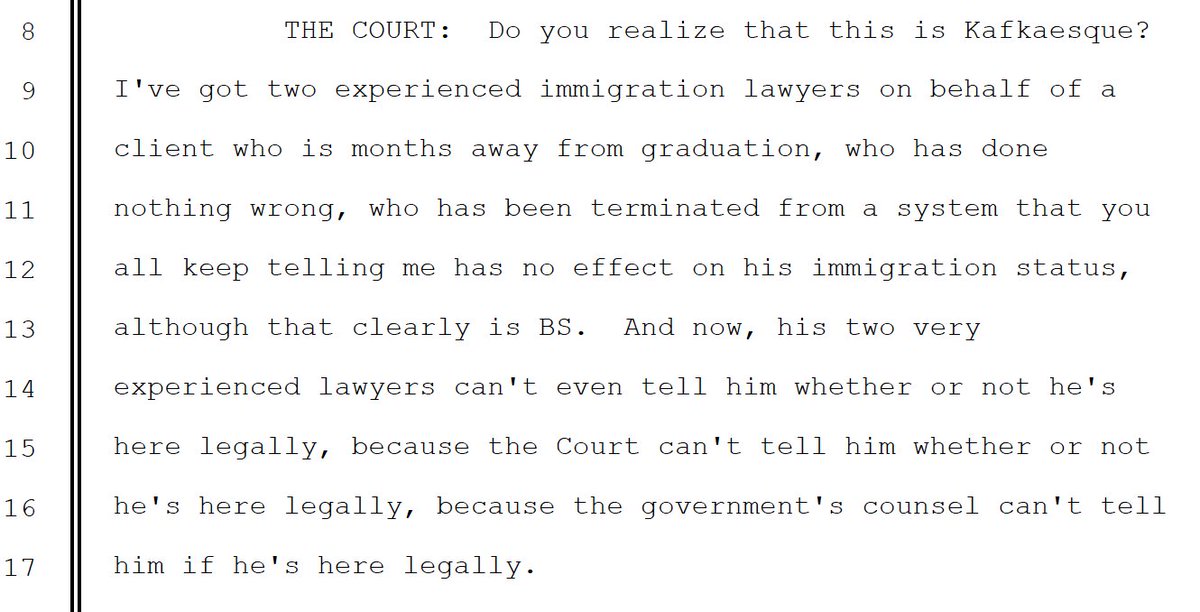 Two #TROs Granted in Washington DC TODAY. #SaveSEVIS #F1AroundandFindOut Some hard truths from the Court in our hearing today: