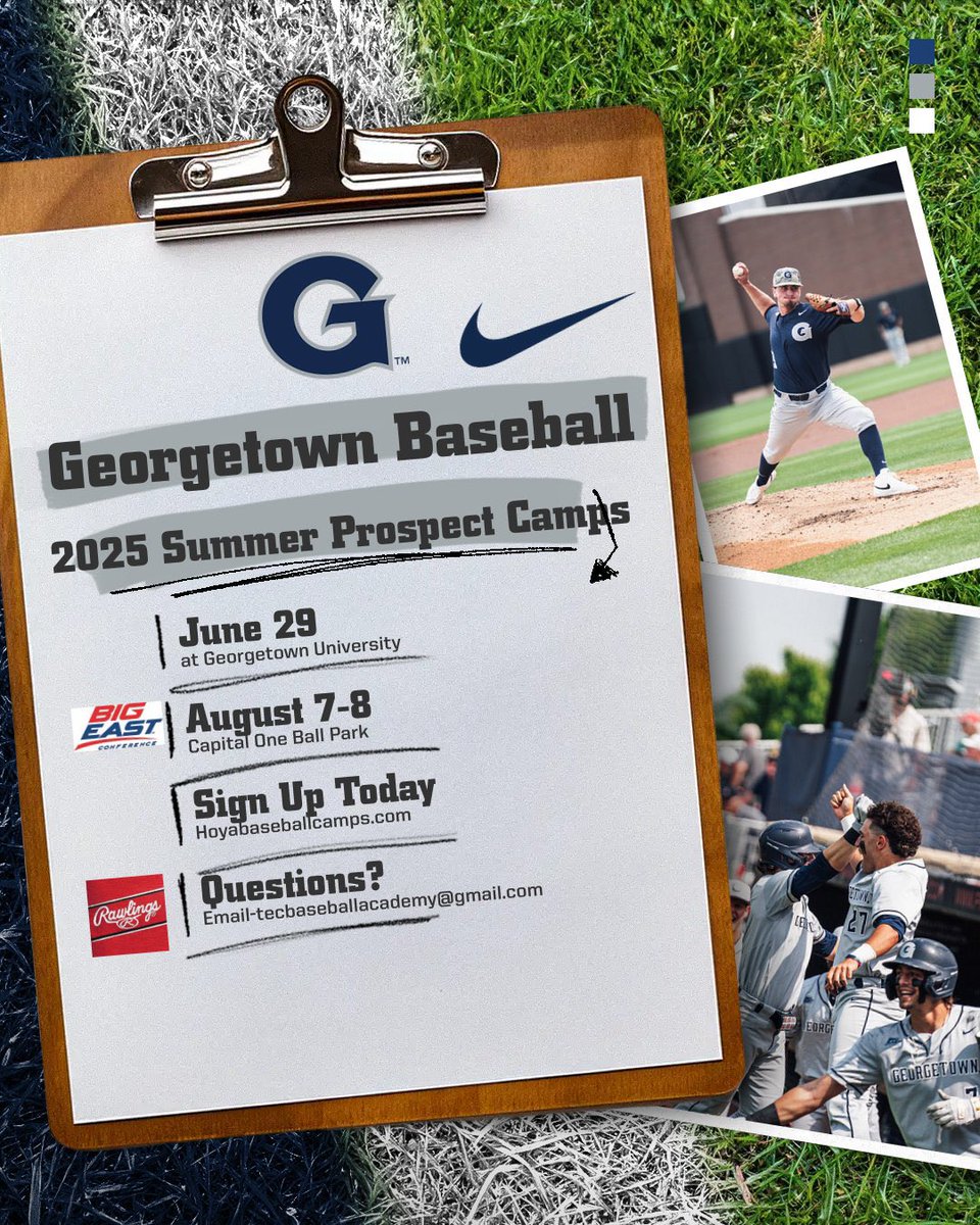 ngiery55's tweet image. 🚨UPCOMING GEORGETOWN BASEBALL SUMMER CAMPS! 🚨
Great opportunity to get exposure and learn from our staff! See below and sign up here:
hoyabaseballcamps.com/shop/EVENT