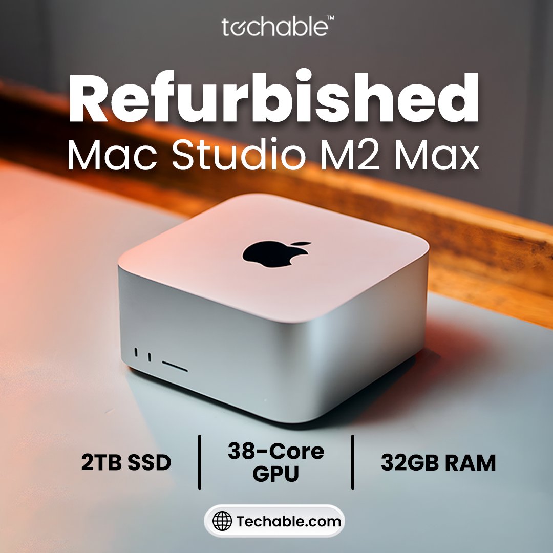 TechableSays's tweet photo. 𝐏𝐨𝐰𝐞𝐫 𝐌𝐞𝐞𝐭𝐬 𝐏𝐫𝐞𝐜𝐢𝐬𝐢𝐨𝐧 – 𝐀𝐭 𝐚 𝐒𝐦𝐚𝐫𝐭𝐞𝐫 𝐏𝐫𝐢𝐜𝐞!
Why settle for less when you can get the refurbished Mac Studio M2 Max:
https://t.co/PUqLUxxjdy
#MacStudio #M2Max #MacStudioM2Max #RefurbishedMac #AppleRefurbished #MacSetup #WorkstationGoals #TechDeals https://t.co/sO9UnAXq9a
