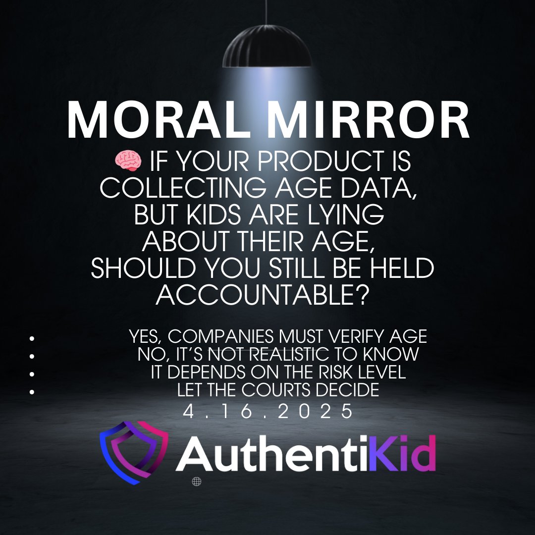 Take the whole poll!
Creating community level conversations that should be held from the boardroom to the breakfast table!

forms.gle/f9j916txfx2Gw2…
#SocialMedia #EdTech #Gaming #Education #ESports #MoralMirrorChallenge #VC #AgeGate #AgeVerification
#Entertainment #Influencers