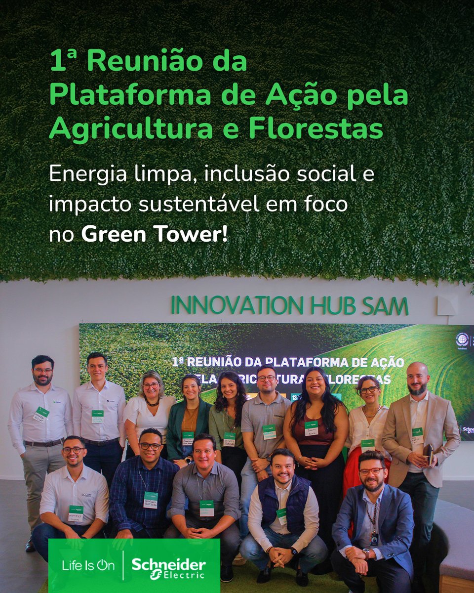 A Schneider Electric sediou, no escritório Green Tower, em São Paulo, a 1ª Reunião Trimestral de 2025 da Plataforma de Ação pela Agricultura e Florestas, vinculada ao Pacto Global da ONU.

O encontro abordou a nova (cont) spr.ly/l/60112yrgH