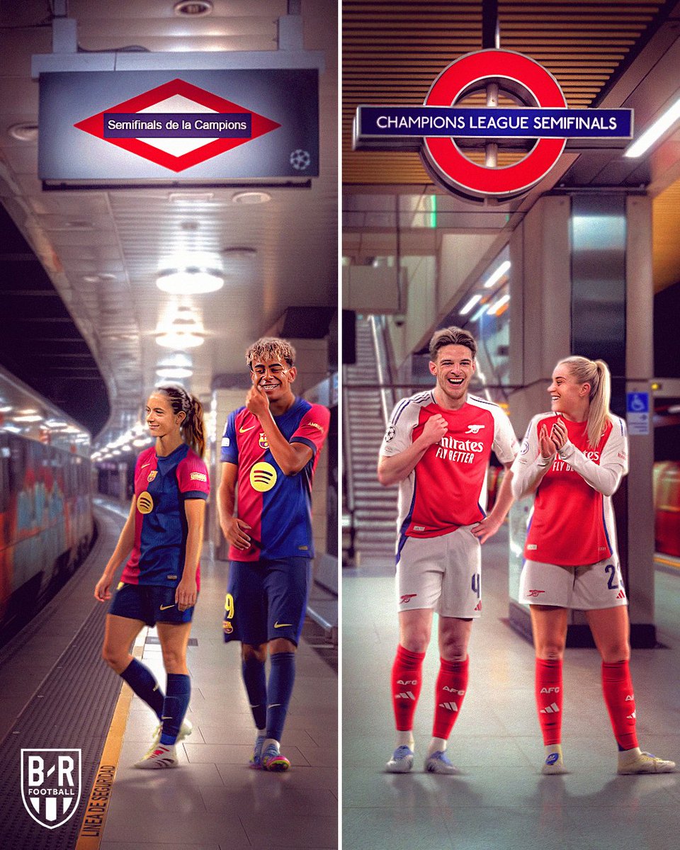 brfootball's tweet image. Barcelona ๐ค Arsenal
Women and the men into the Champions League semifinals
