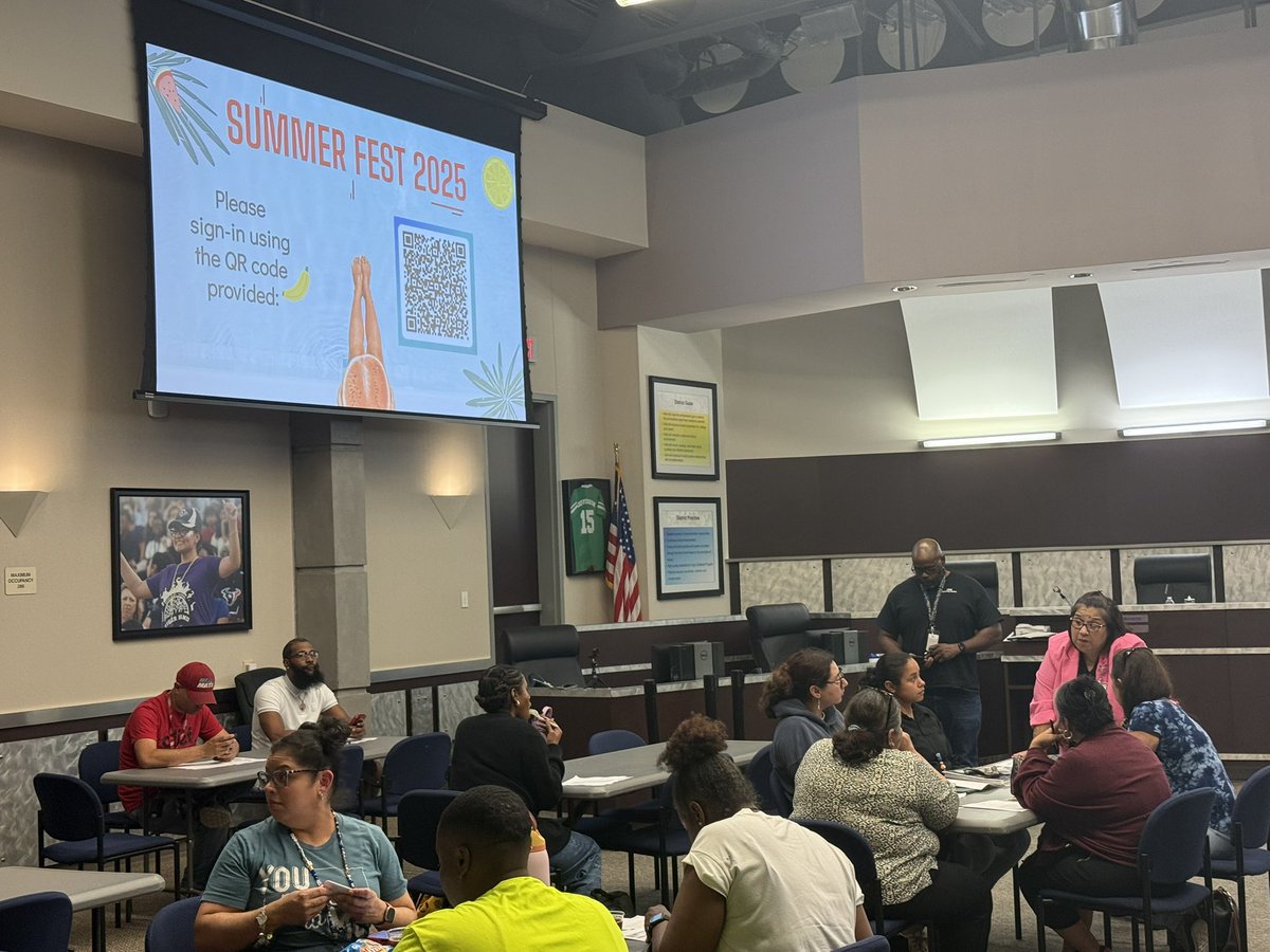 .<a href="/AliefISD/">Alief ISD</a> HRN: our annual Summer Fest orientation for staff. Excited to see this summer take flight with <a href="/GREATboysclub/">KendrickThomas</a> leading this massive project.