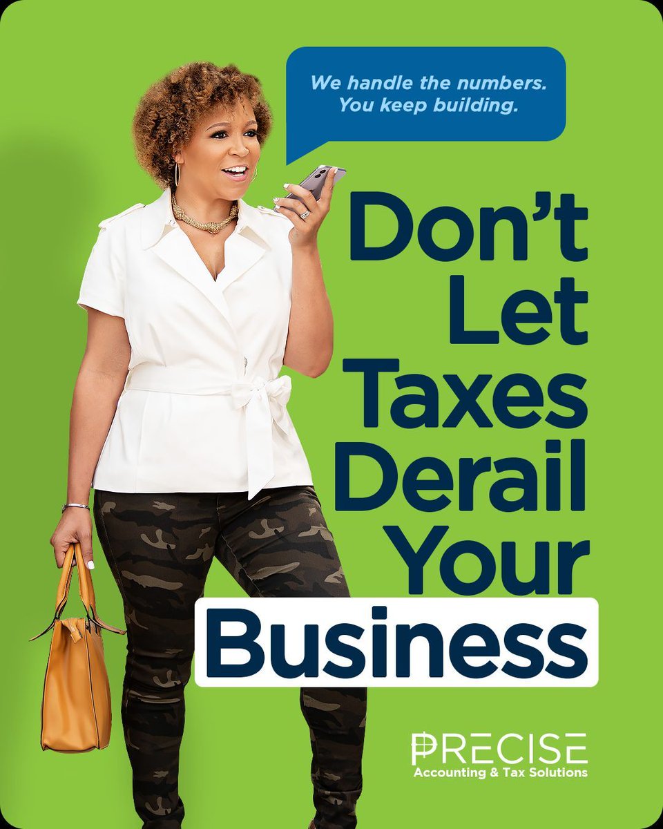 preciseacctax's tweet image. Busy running your biz?
Let us handle the tax stuff so you can focus on growth.
We work smart, fast, and with your best interest in mind.
📞 (301) 541-3145
#PreciseAccTax #FocusOnGrowth #TaxHelp