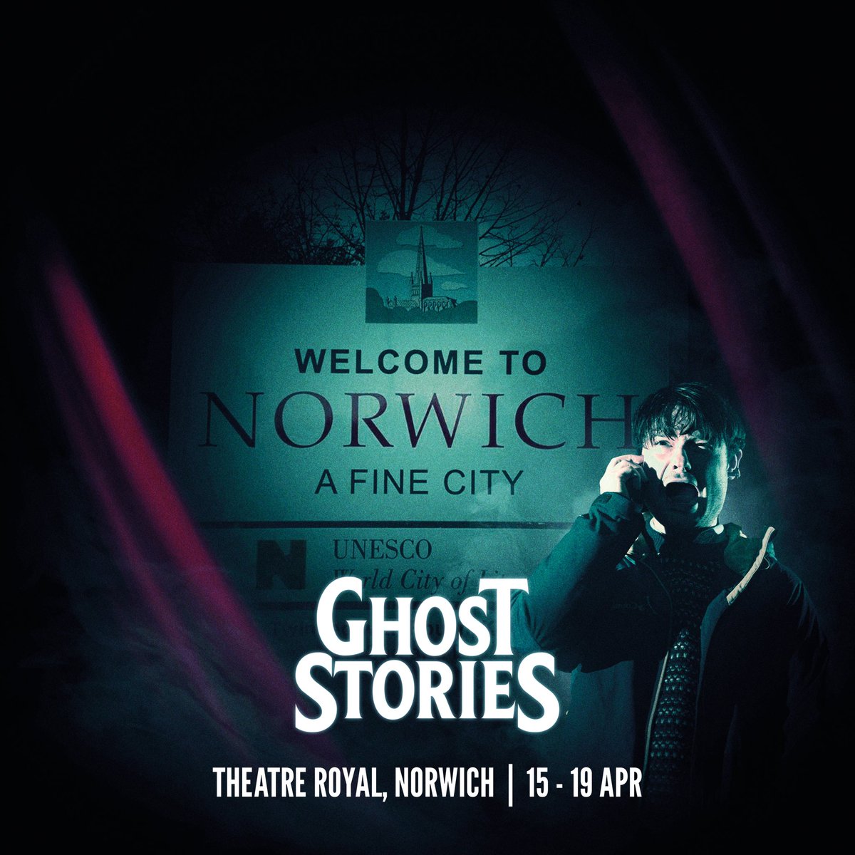 Ghost Stories (@gsonstage) on Twitter photo This week, we’re scaring <a href="/NorwichTheatre/">Norwich Theatre</a> until Sat 19 April… 👻
🎟️ Final tickets remain at ghoststoriesplay.com
Are you brave enough to book? #GhostStoriesPlay This week, we’re scaring <a href="/NorwichTheatre/">Norwich Theatre</a> until Sat 19 April… 👻
🎟️ Final tickets remain at ghoststoriesplay.com
Are you brave enough to book? #GhostStoriesPlay
