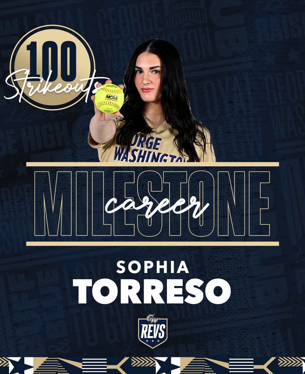 GW_Softball's tweet photo. Milestone unlocked: 100 career strikeouts! 🔓

Congratulations Sophia!

@SophiaTorreso | #RaiseHigh | #Together https://t.co/hl7B8WrAsP