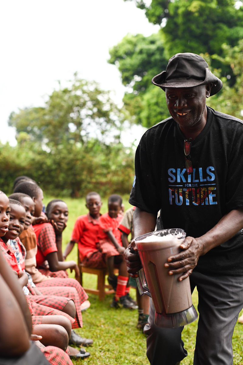 The joy it brings when you see young people doing what they love .this was the food processing class done by Mr nyanzi the director Rucid Mityana under body and soil teaching the community based school how to make soya milk
