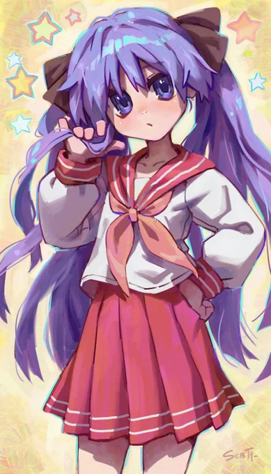 Drawn in February.Kagami Hiiragi#LuckyStar 
