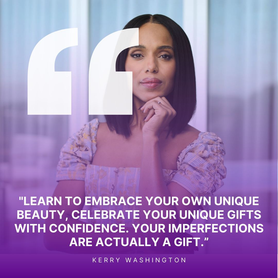 GW_WGSS's tweet image. Today&apos;s #WisdomWednesday quote is by GW alumna, Kerry Washington! Kerry is an Emmy-winning, SAG, and Golden Globe-nominated actress and producer. She has used her platform to fight for justice and has received various awards for her advocacy.

#wgss #kerrywashington #feminism