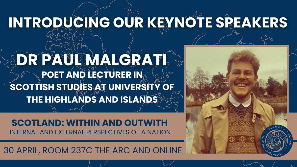 Centre for Scottish & Celtic Studies (@uofgcscs) on Twitter photo We are delighted to announce that <a href="/paulmalgrati/">Paul Malgrati</a> will join us at the CSCS PG Symposium to participate in the concluding keynote roundtable, which will respond to themes and topics that have arisen over the course of the day’s papers. We are delighted to announce that <a href="/paulmalgrati/">Paul Malgrati</a> will join us at the CSCS PG Symposium to participate in the concluding keynote roundtable, which will respond to themes and topics that have arisen over the course of the day’s papers.