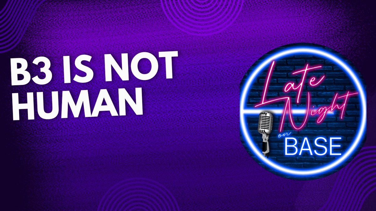 Bill- Late Night on Base (@latenightonbase) on Twitter photo Base gamers—this is the one you don’t want to miss.
Joining <a href="/RachelOnchain/">rachelonchain.base.eth</a> and myself on the stream:
<a href="/darylX24/">daryl</a> from <a href="/b3dotfun/">B3 🎮</a> and the <a href="/InfiniGods/">InfiniGods⚡️</a> team.
Along with <a href="/ZacPrater/">Zach Prater 🐧🐧🐧🐧</a> host of Based game night from the <a href="/buildonbase/">Build on Base</a> account
B3 is a damn juggernaut:
• 6.5M wallets
• Base gamers—this is the one you don’t want to miss.
Joining <a href="/RachelOnchain/">rachelonchain.base.eth</a> and myself on the stream:
<a href="/darylX24/">daryl</a> from <a href="/b3dotfun/">B3 🎮</a> and the <a href="/InfiniGods/">InfiniGods⚡️</a> team.
Along with <a href="/ZacPrater/">Zach Prater 🐧🐧🐧🐧</a> host of Based game night from the <a href="/buildonbase/">Build on Base</a> account
B3 is a damn juggernaut:
• 6.5M wallets
•