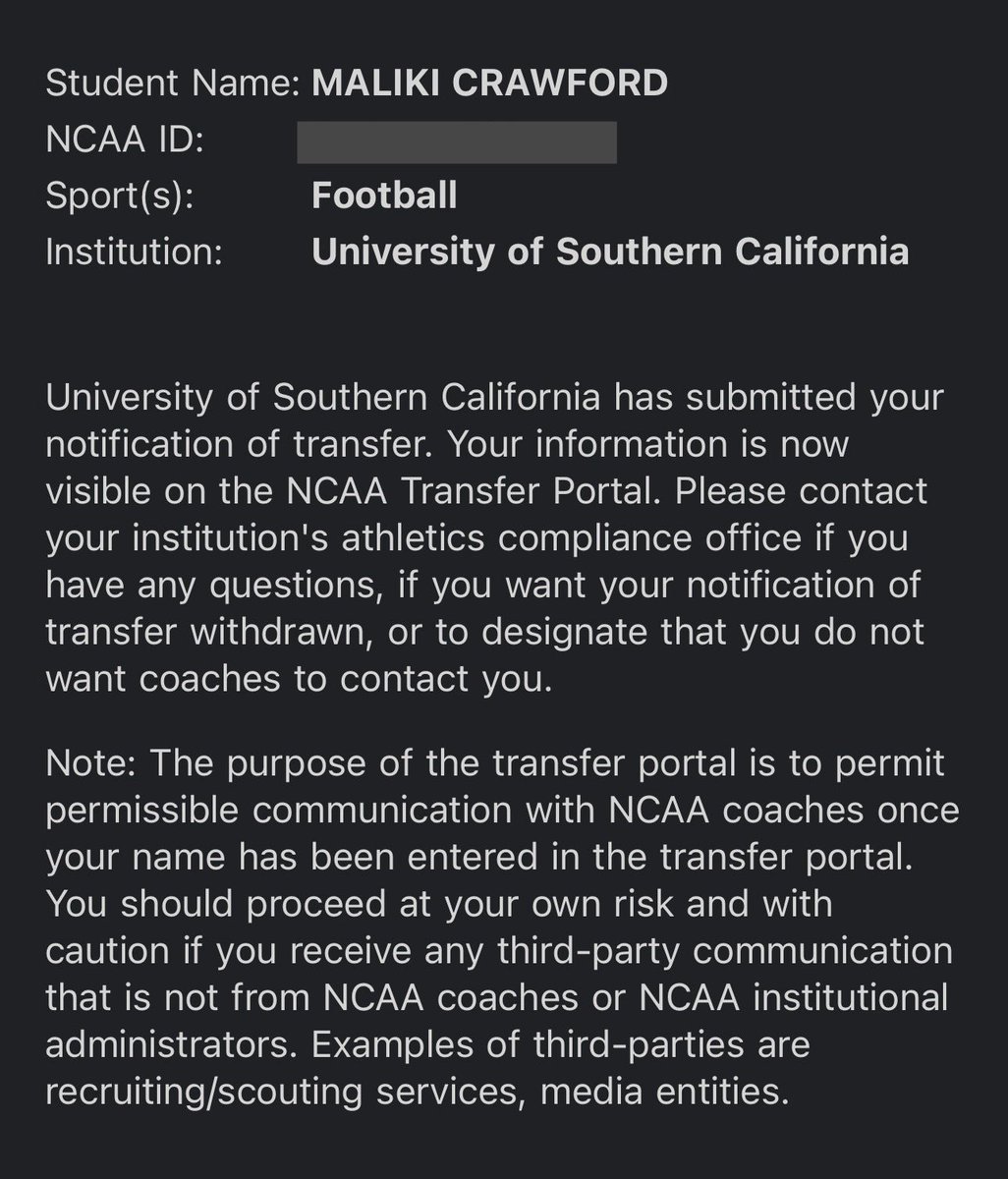 Officially in the Transfer Portal