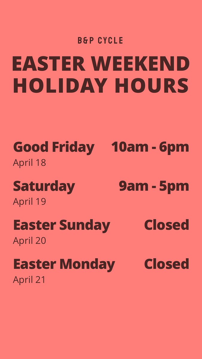 Holiday hours for this weekend!