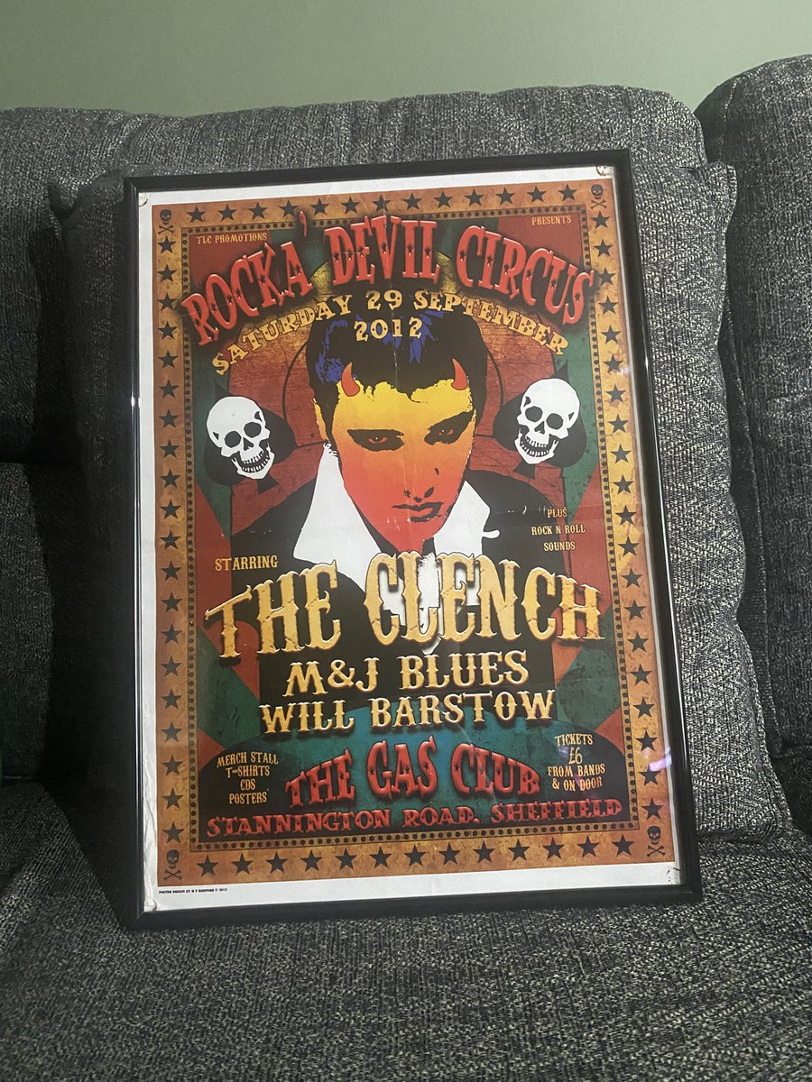 WillBarstow's tweet image. Great birthday present, a couple of old Sheffield gig posters from my past. Great to have some Martin Bedford artwork #artwork