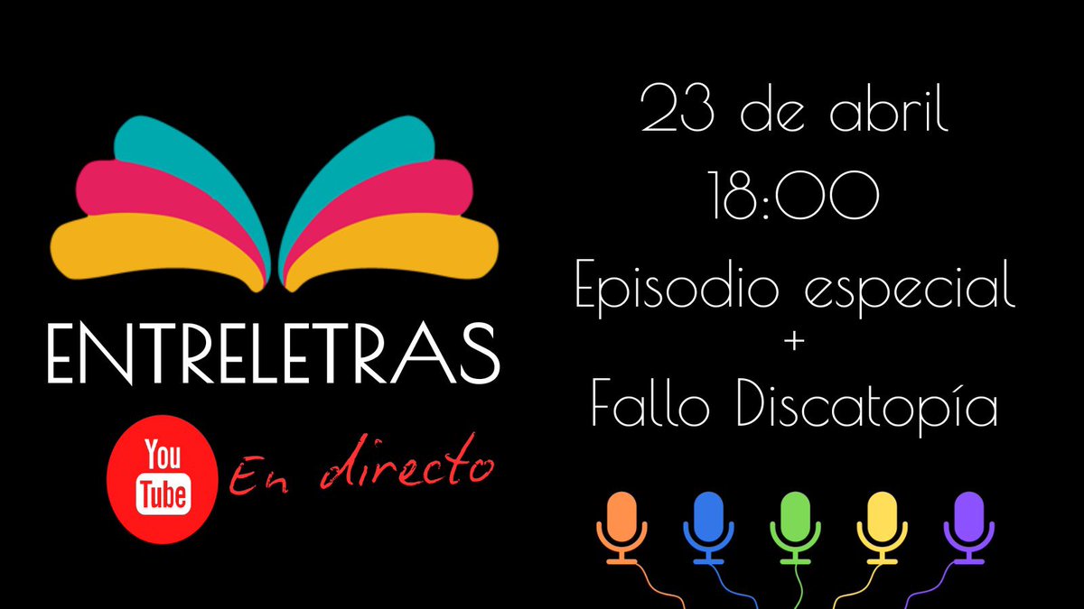 📚Este 23 de abril a las 18:00 celebramos el #DíaDelLibro con un especial en directo en YouTube:
📍Hablamos de distopías y literatura
📍Damos el fallo de la antología Discatopía
¡No te lo pierdas! 👉 youtube.com/@EntreLetrasPo…
#Discatopía #EntreLetrasPodcast #Literatura #Distopías