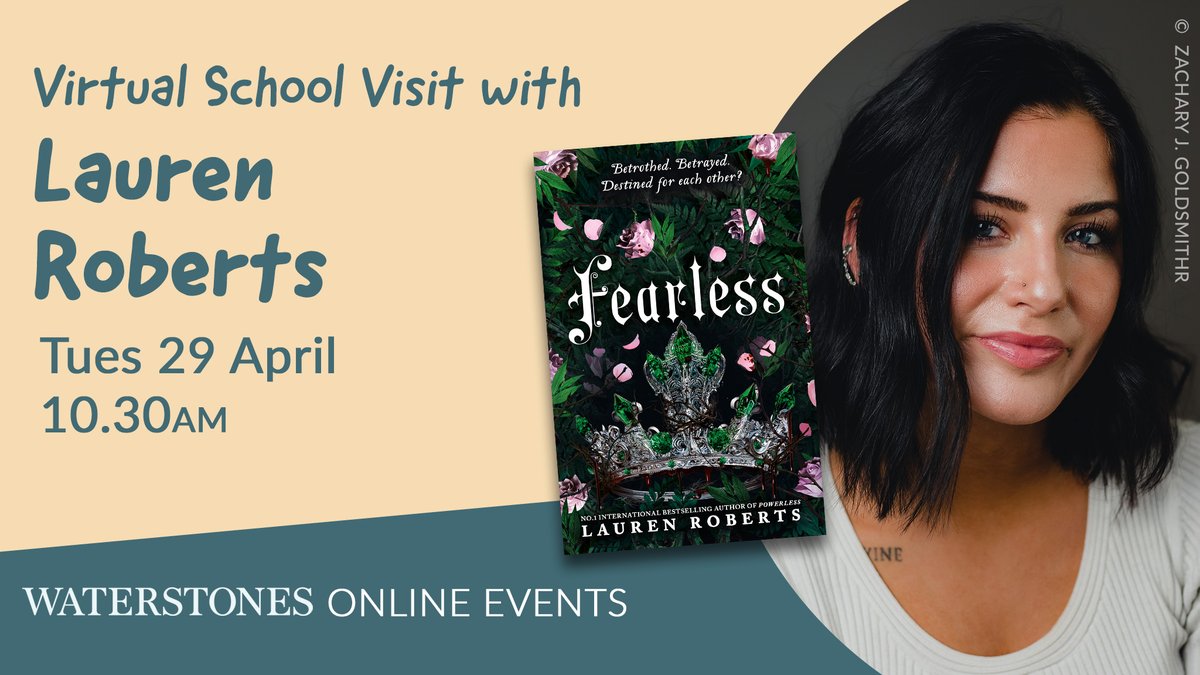 Simon YA (@simonyabooks) on Twitter photo On Tuesday 29th April 10.30am-11.15am secondary schools are invited to join <a href="/Waterstones/">Waterstones</a> (free of charge) online for a very special virtual event with romantasy queen Lauren Roberts as she presents her much beloved Powerless series and celebrates the publication of Fearless 💗 On Tuesday 29th April 10.30am-11.15am secondary schools are invited to join <a href="/Waterstones/">Waterstones</a> (free of charge) online for a very special virtual event with romantasy queen Lauren Roberts as she presents her much beloved Powerless series and celebrates the publication of Fearless 💗