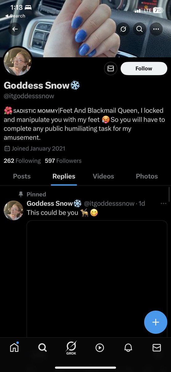 itsgoddesssnow's tweet photo. HELP! Report this account they have me blocked! Stealing and using my content for 4 days now! ❌‼️‼️‼️‼️ https://t.co/gFyb2NTvEq