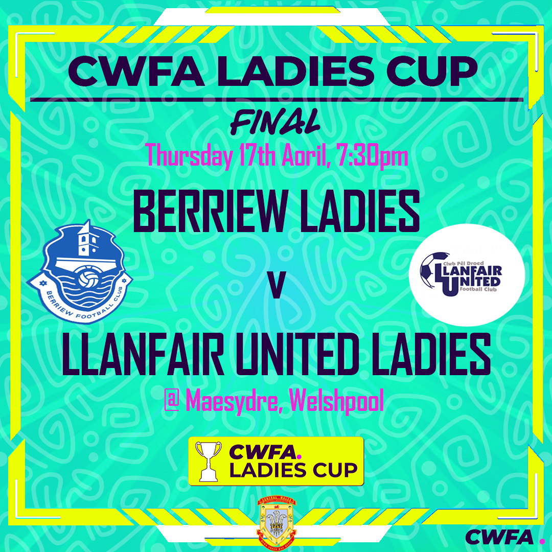 Tomorrow Night...
<a href="/FCBerriew/">Berriew FC</a> Ladies v <a href="/LlanfairUtdFC/">Llanfair United FC</a> Ladies
#CWFALadiesCupFinal 🏆