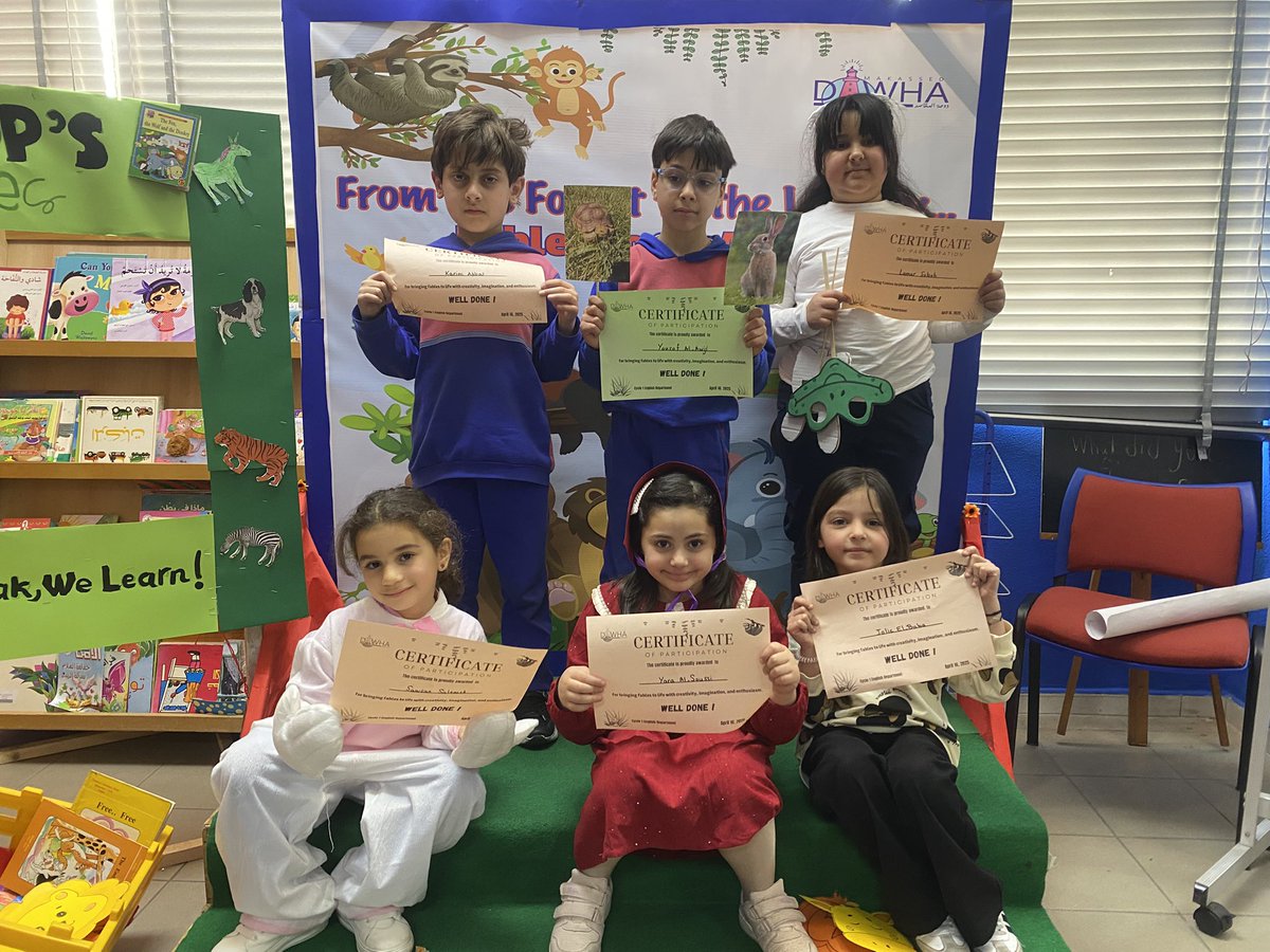 Read a fable. Learn a lesson. Share a smile. #SimpleStoriesBigLessons #LibraryLove <a href="/makdawhaschool/">Makassed Dawha School</a>