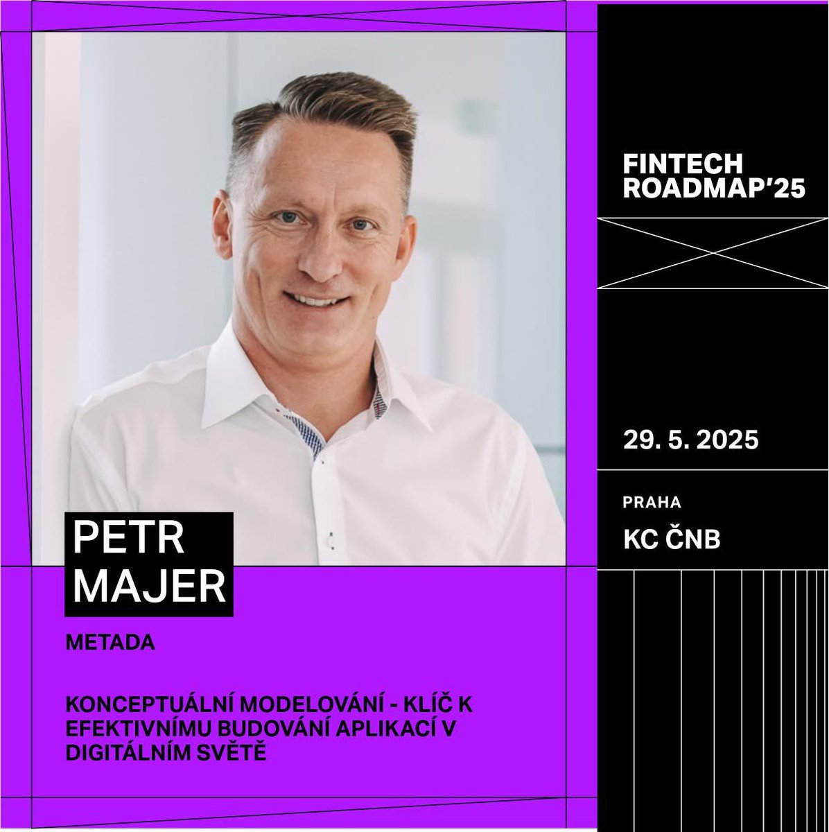 Fintech a no-code řešení jdou ruku v ruce. Reálným příběhem stavby fintechu v no-code Vás provede Petr Majer z Metada na konferenci FinTech Roadmap´25! 🎤

Pokud si nechcete nechat ujít tento trend a třeba zrychlit svůj vývoj, tak si zapište 29.5.2025 do kalendáře! 🚀