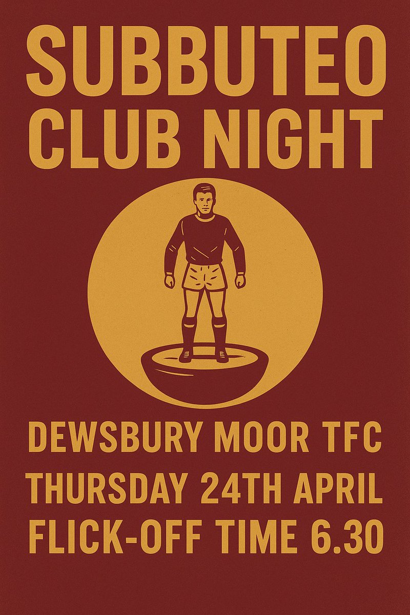 Next club night <a href="/dewsburymoorARL/">Dewsbury Moor Sports Club</a> is next Thursday 24th April - come along as all are welcome - and it’s free to play! 🙂