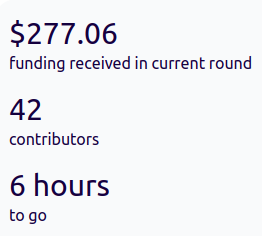 orbit_db's tweet image. Only 6 hours to go.....

Please donate to @orbit_db for p2p databases 🚀

explorer.gitcoin.co/#/round/42161/…

#OrbitDB #p2p #Database #GG23 #Privacy #Decentralization