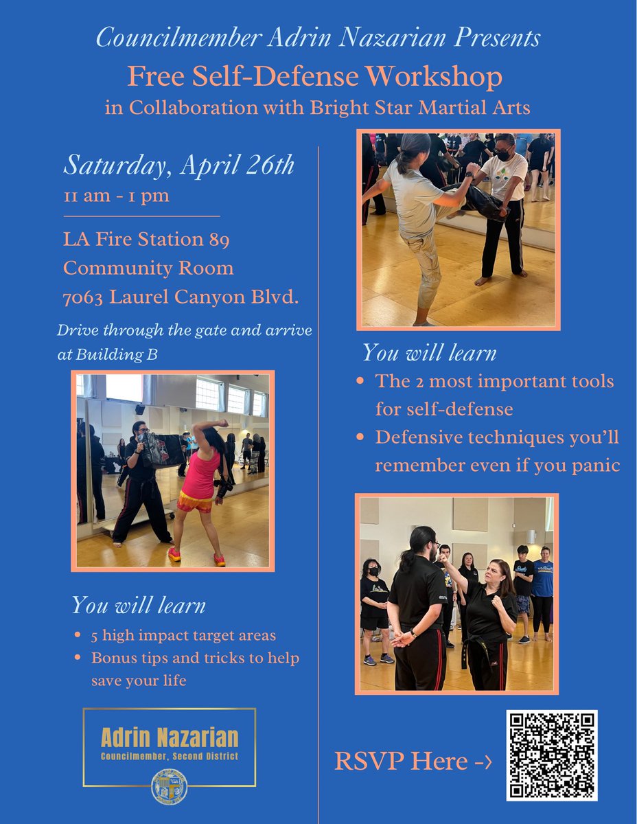 CD2LosAngeles's tweet photo. We keep each other safe 💛 Join us for a free self-defense clinic and walk away with real skills + real confidence

RSVP here - > https://t.co/u29MfMJYp4 https://t.co/N1LuIK8K7L