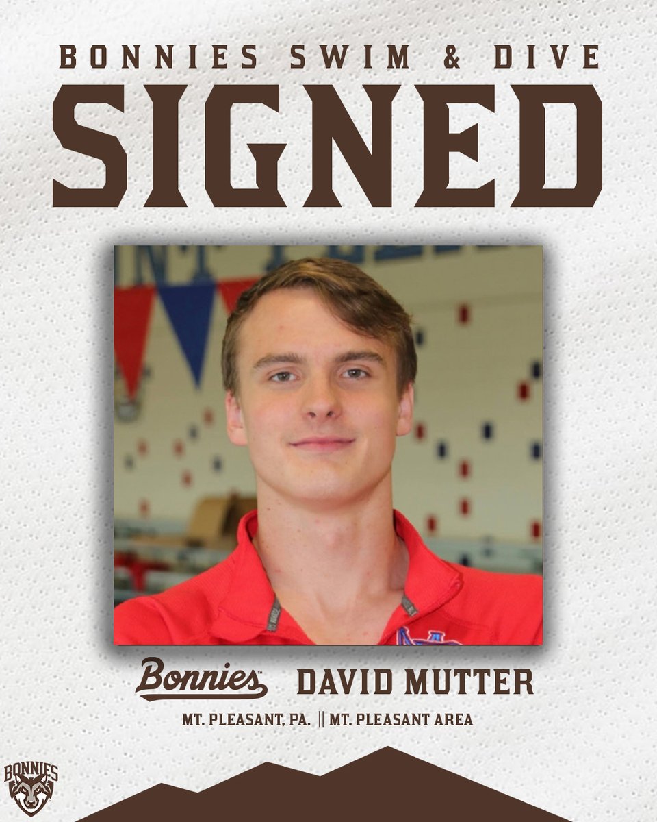 Welcome to the #Bonnies family, David!

🟤Pa. State record holder in the 100-fly
⚪100-fly: 47.5 
🟤200-fly: 1:47.6
⚪️500-free: 4:31.5

#Unfurl