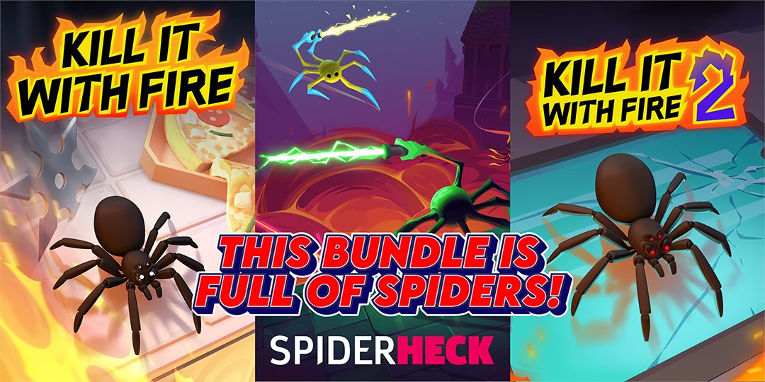 Pick up 'This Bundle Full of Spiders' Steam Daily Deal with Kill It With Fire 1, 2, and Spiderheck for a blazing 59% off today!

Don't miss it👉 bit.ly/42uLWUs