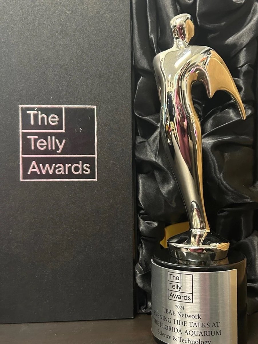 The Florida Aquarium (@floridaaquarium) on Twitter photo We are proud to announce that we have won a <a href="/tellyawards/">The Telly Awards</a> for our Evening Tide Talk Series! ๐ ๐
Through collaboration with the Tampa Bay Arts and Education Network (TBAE), Evening Tide Talks at The Florida Aquarium received a 2024 Silver Telly Award in the category of Science & We are proud to announce that we have won a <a href="/tellyawards/">The Telly Awards</a> for our Evening Tide Talk Series! ๐ ๐
Through collaboration with the Tampa Bay Arts and Education Network (TBAE), Evening Tide Talks at The Florida Aquarium received a 2024 Silver Telly Award in the category of Science &