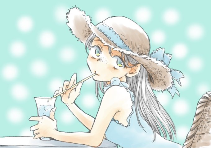 #これを見た人は水色又は青色と白色の混ざった色の画像を貼れ 