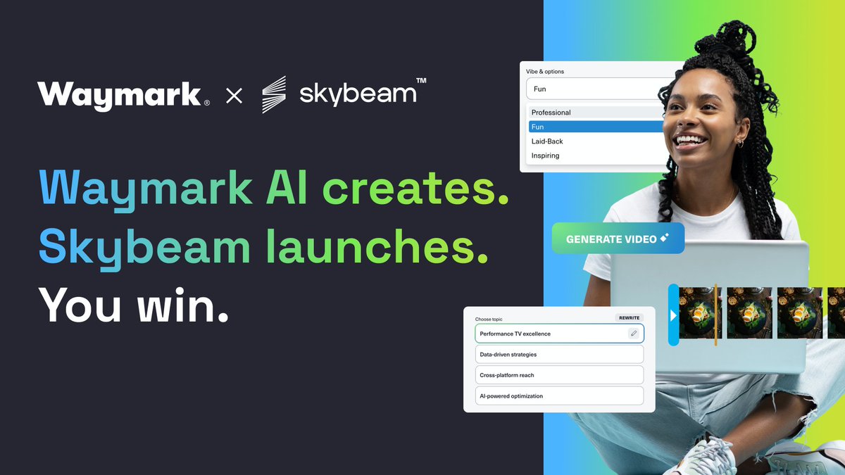 Breaking: TV advertising just got a whole lot cooler. We’ve teamed up with <a href="/Skybeam_TV_Ads/">Skybeam</a> to deliver instant AI-powered video creation + seamless multi-platform distribution — all in one place.

No complexity, no fuss — just results.

tvnewscheck.com/ai/article/way…
